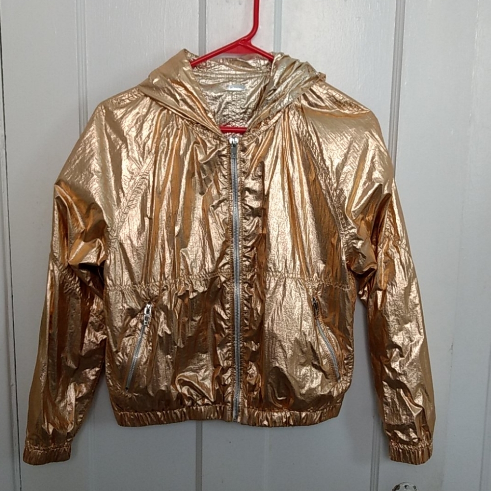 Reversible rose gold/pale gold Blank NYC jacket
